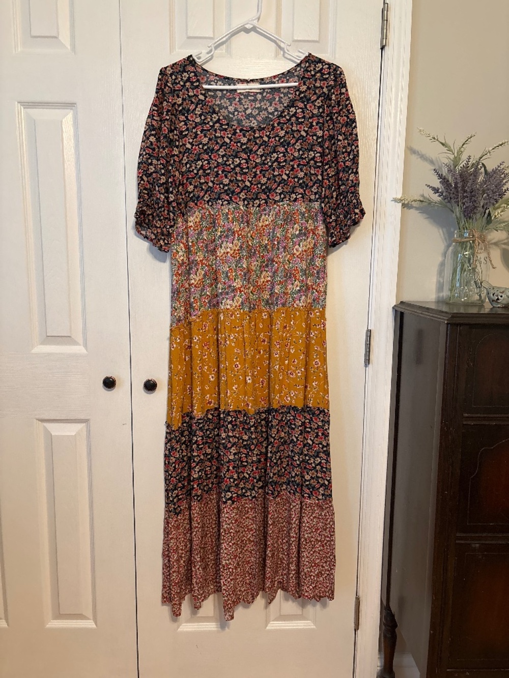 Natural Life Collette floral maxi dress NWT M